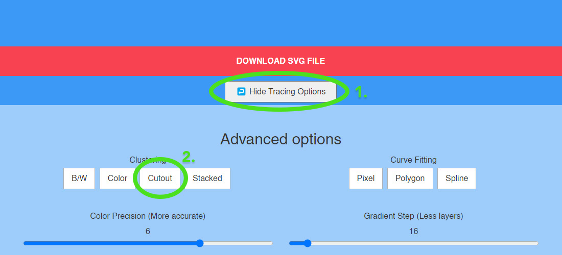 Vectorize your image and choose CutOut option