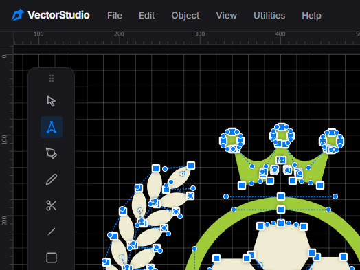 Edit existing vector artwork in seconds — node editing and path manipulation