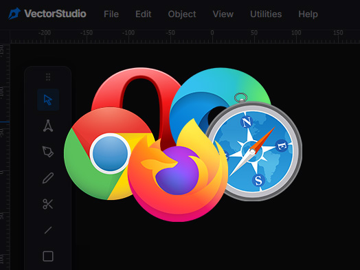 Editor interface open in a browser — toolbar and canvas clearly visible